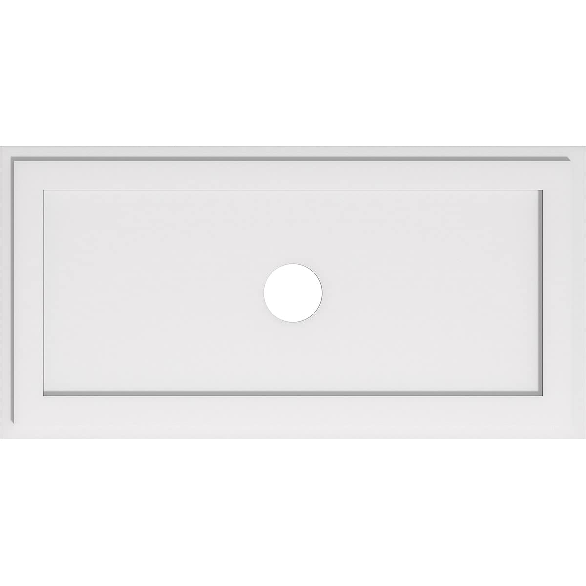 Ekena Millwork CMP40X20RE-04000 Rectangle Architectural Grade PVC Contemporary Urethane Ceiling Medallions 40"W x 20"H x 4"ID x 14"C x 1"P