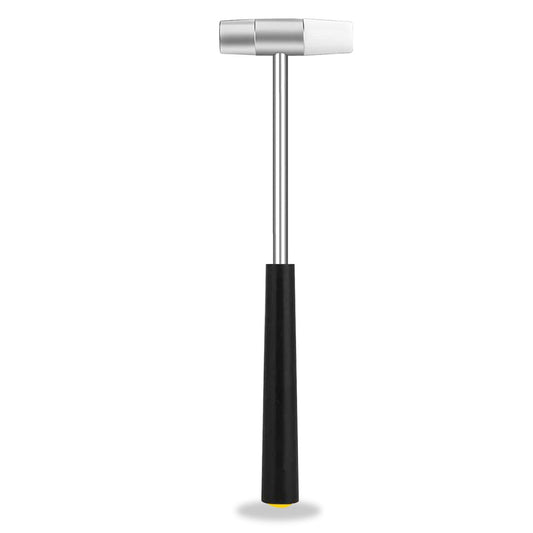 Dual Head Mini Hammer, Plastic & Metal Faces, 7" Jewelry, Craft, Woodworking, Leather, DIY, Watch, Toy & Instrument Mallet