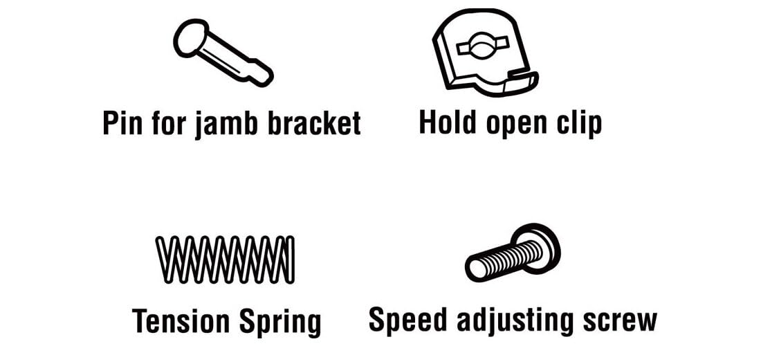 Prime-Line K 5034 Steel Constructed Pneumatic Screen Door Closer Repair Kit (1 Kit), Zinc