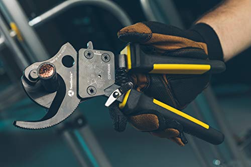 Southwire CCPR400 Heavy Duty Ratcheting Cable Cutters, Compact Design, Comfort Grip Handles, Steel Blades, Quick-Release, 750 kcmil CU / 1000 kcmil AL
