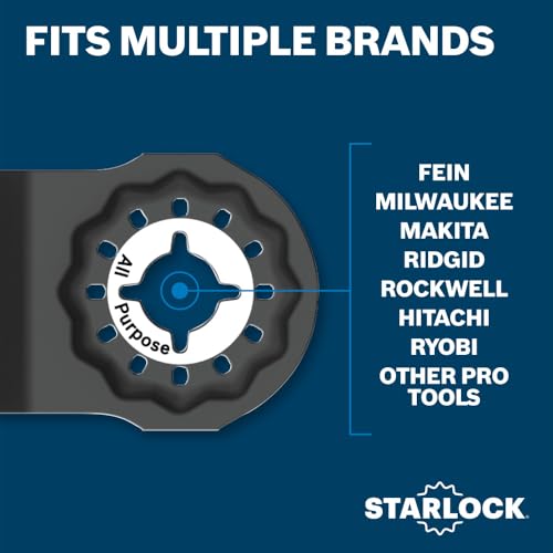 BOSCH Starlock OSL114F-3 Oscillating Blades 1-1/4 Inch Bi-Metal Plunge Cut - Swiss Precision, 3D Fit Interface, Compatible with OIS Tools - 10-Pack