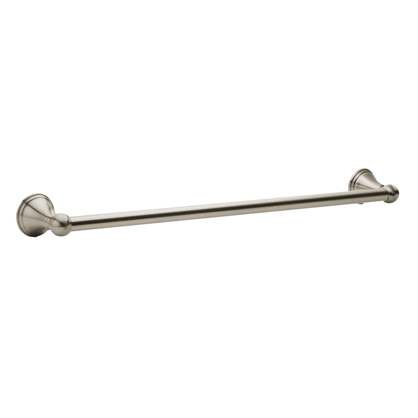 Moen Preston Brushed Nickel 24-Inch Single Wall Mounted Bathroom Towel Bar, DN8424BN