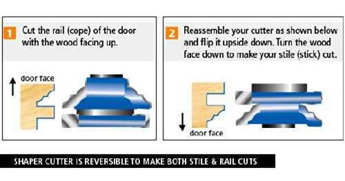 Amana Tool - SC588 Carbide Tipped 3-Wing Classical Reversible Stile & Rail 2-13/32 x 1