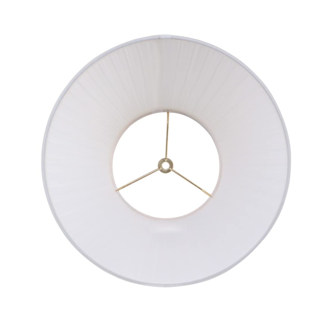 Aspen Creative 33055, Hardback Empire Transitional Spider Lamp Shade, Mushroom Pleated Pleated White, 7" Top x 13" Bottom x 10" Slant