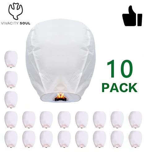 10 Pack Paper Lanterns, Round Paper Lanterns for Birthday, Wedding, Christmas, Bridal, Home Decor, Party Decoration