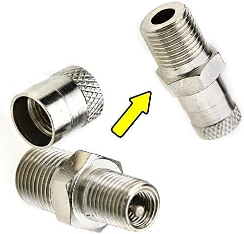 Auto-plaza 2 pcs 1/8 Inch BSPT Schrader Tank Valve 25mm Wheel Air Compressor 35 Bar 500 PSI