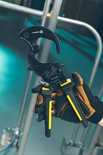 Southwire CCPR400 Heavy Duty Ratcheting Cable Cutters, Compact Design, Comfort Grip Handles, Steel Blades, Quick-Release, 750 kcmil CU / 1000 kcmil AL