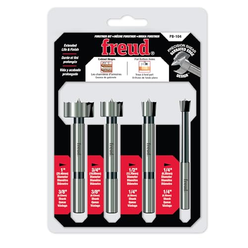 Freud PB-104: 1/4" to 1" (Dia.) 4 Pcs. Forstner Bit Set