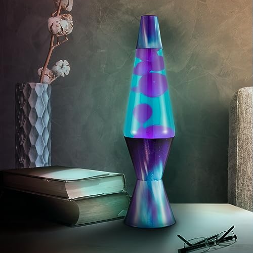 The Original Lava® Lamp - 14.5" Aurora Borealis – Classic Liquid Motion Lamp - Purple Wax and Blue Liquid - Item #2047 (Amazon Exclusive)