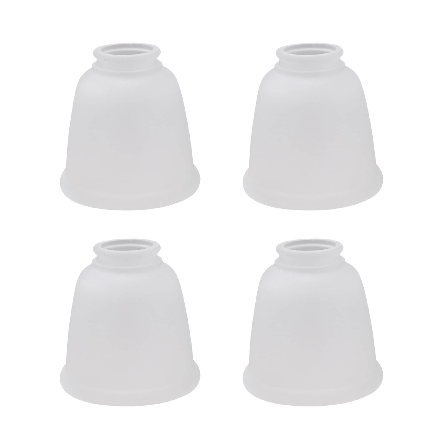 Aspen Creative 23045-4 Transitional Style Bell Shaped Frosted Replacement Glass Shade, 2-1/8" Fitter Size, 4-5/8" high x 4-5/8" diameter, 4 Pack