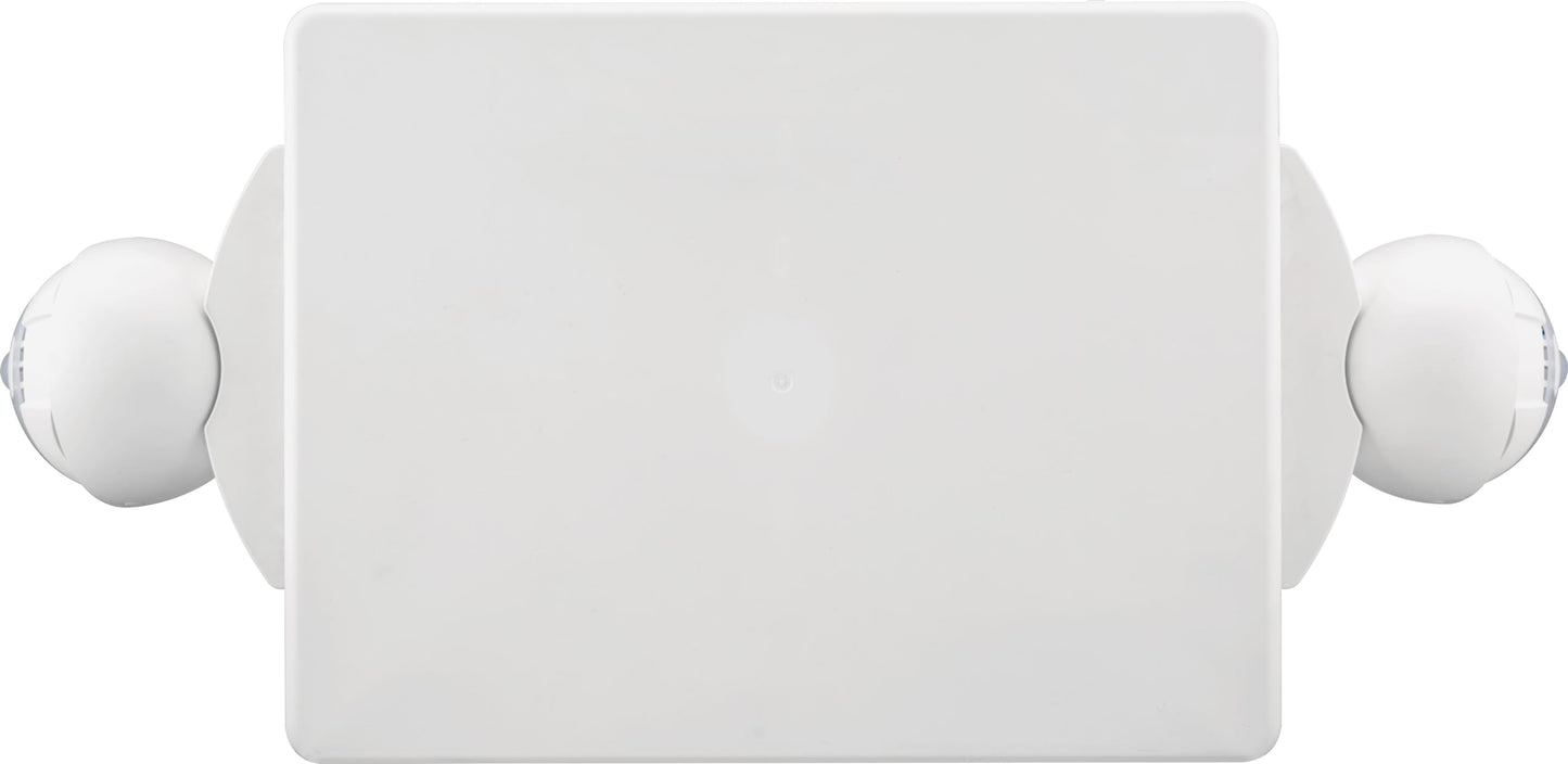 Lithonia Lighting Quantum LED Exit Sign & Emergency Light Combo, 2-Head, Red Letters, 180 Lumens, 4W, Commercial Use (LHQM LED R M6)