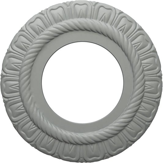 Ekena Millwork CM09CL Claremont Ceiling Medallion, 9"OD x 4 1/2"ID x 1/2"P, Factory Primed