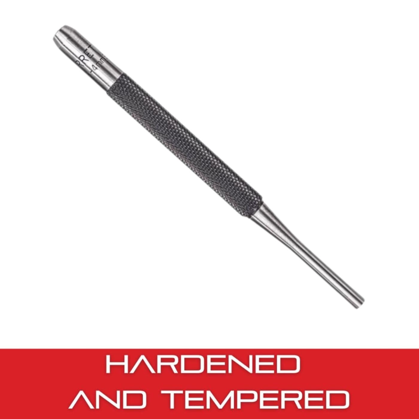 Starrett 565A Drive Pin Punch, 4" Length, 1/16" Diameter, Knurled Grip, Hardened Steel for Driving Pins In/Out of Workpieces