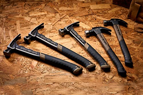 Spec Ops Tools Framing Hammer, 22 oz, Rip Claw, Smooth Face, Shock-Absorbing Grip, 3% Donated to Veterans