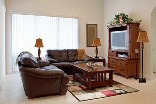 Elegant Designs LC1000-HBZ Hammered Bronze Ceramic Three 3 Pack Lamp Set (2 Table Lamps, 1 Floor Lamp)