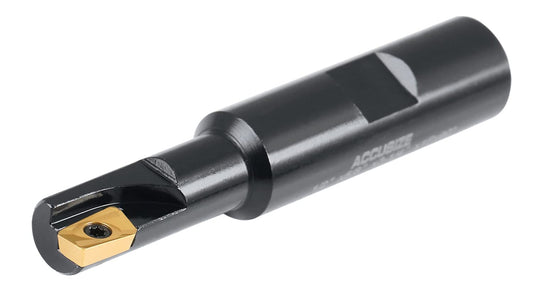 Accusize Industrial Tools 1/2'' 90 Deg Square Shoulder Indexable End Mill with Carbide Apkt11T3 Inserts, 0056-0913