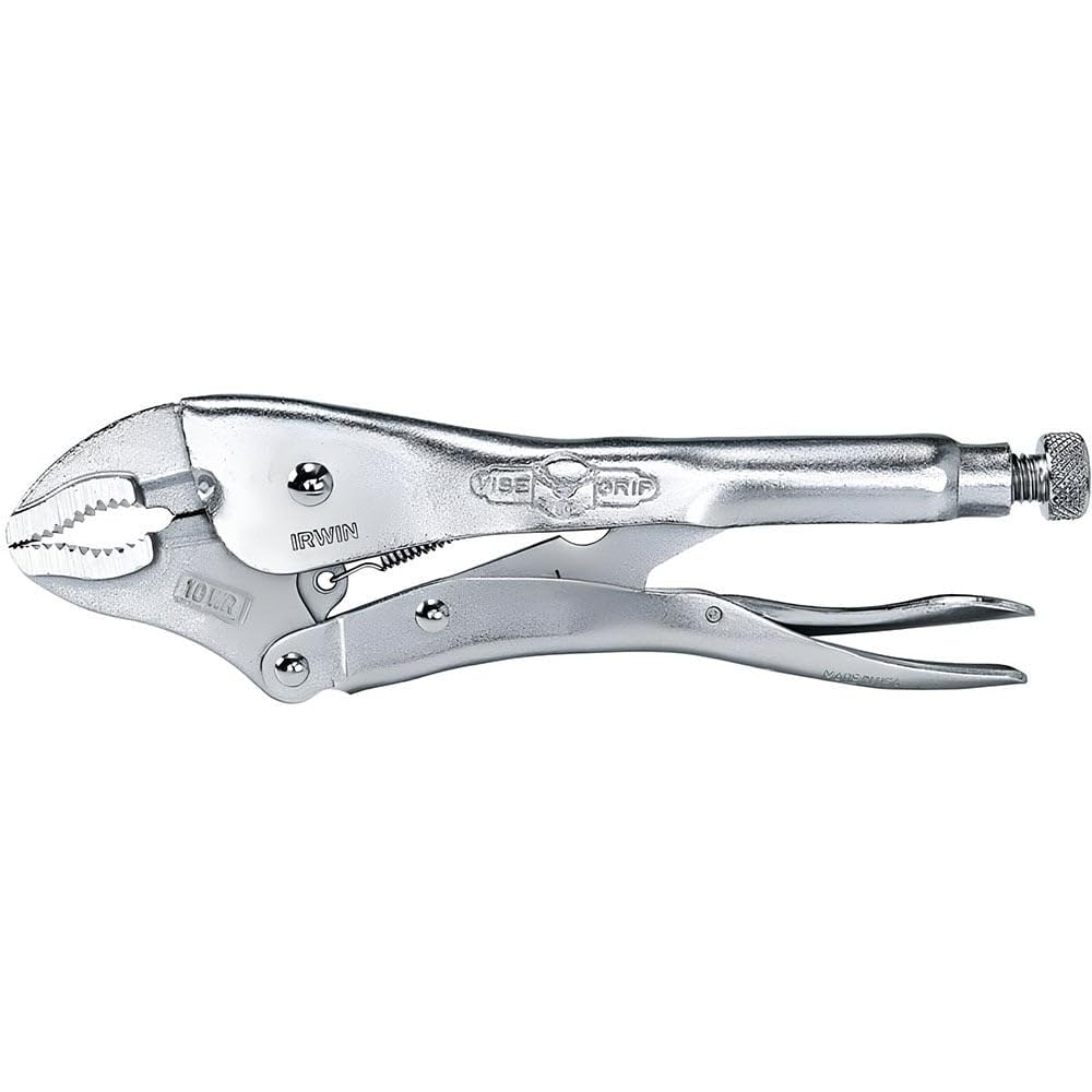 IRWIN VISE-GRIP Original Locking Pliers with Wire Cutter, Curved Jaw, 10-Inch (502L3), silver