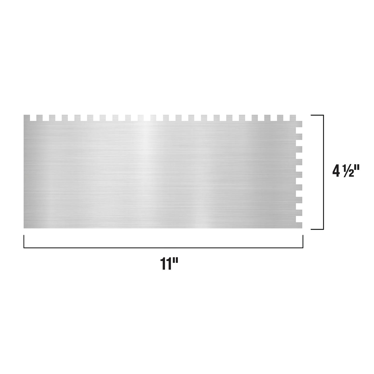 QEP Comfort Grip Stainless Steel Trowel Square Notch 1/4" x 1/4" x 1/4"