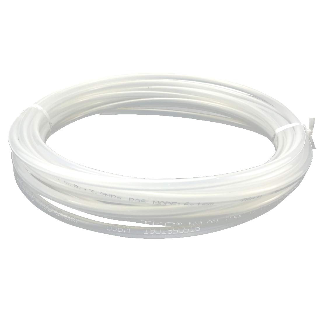 Beduan 6 mm OD Pneumatic Air Line Tubing Nylon Air Hose for Fluid Transfer or Air Brake System 32.8ft (Clear)