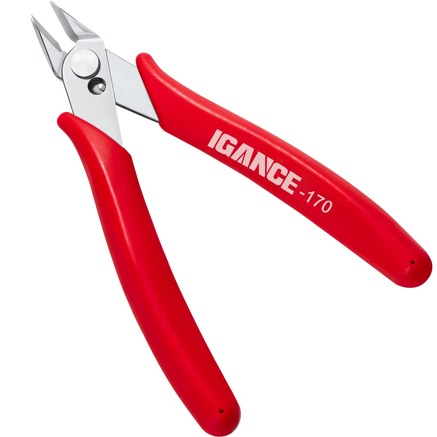 IGAN-170 Precision Wire Cutters, Ultra-Sharp Flush Cut Side Cutting Pliers with Spring, Heavy-Duty Electronics Cutter for Fine Wire Cutting