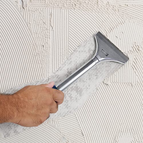 QEP 62920 4 in. Floor and Wall Razor Scraper with 5.25 in. Handle and Stainless Steel Blade