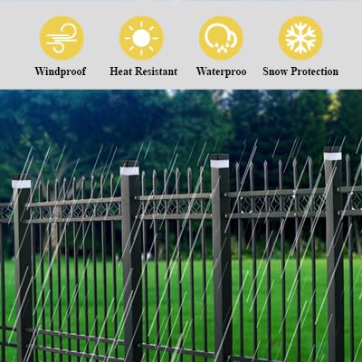TERBBU Solar LED Fence Post Cap Light 2x2 Inch (5x5cm) - for Wrought Iron, Aluminum & Garden Fences, Waterproof Outdoor Solar Lights(White Light) (12)