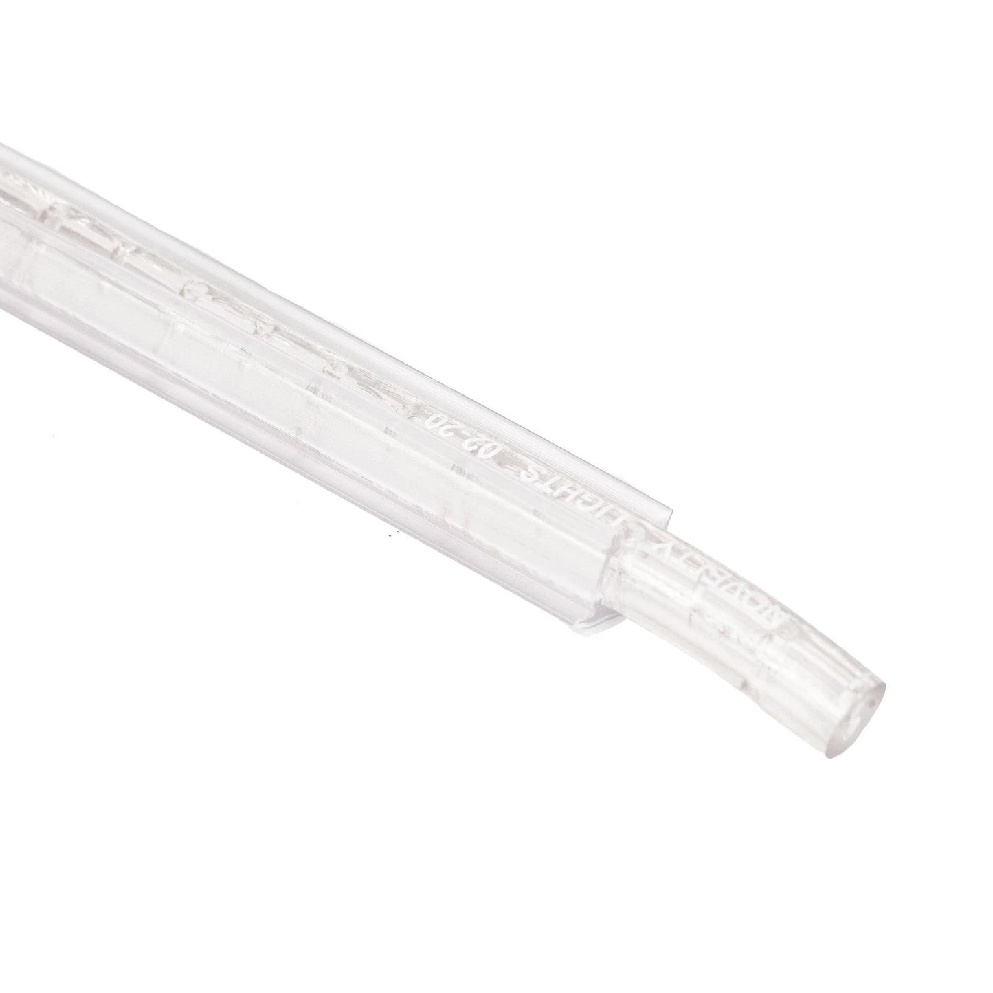 Novelty Lights 40 Pack 3/8in Rope Light Track, 3 Feet Clear PVC Mounting Channels for Indoor or Outdoor Rope Lights, UV Treated, 360 Degree Lighting