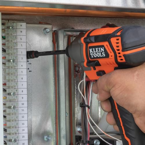 Klein Tools 32768 Impact Driver Set, 3-in-1 Socket & Bit Holder, Flip Socket with Nut Drivers, 1/4 & 5/16 Hex, 3- & 5-Inch, 2-Pc