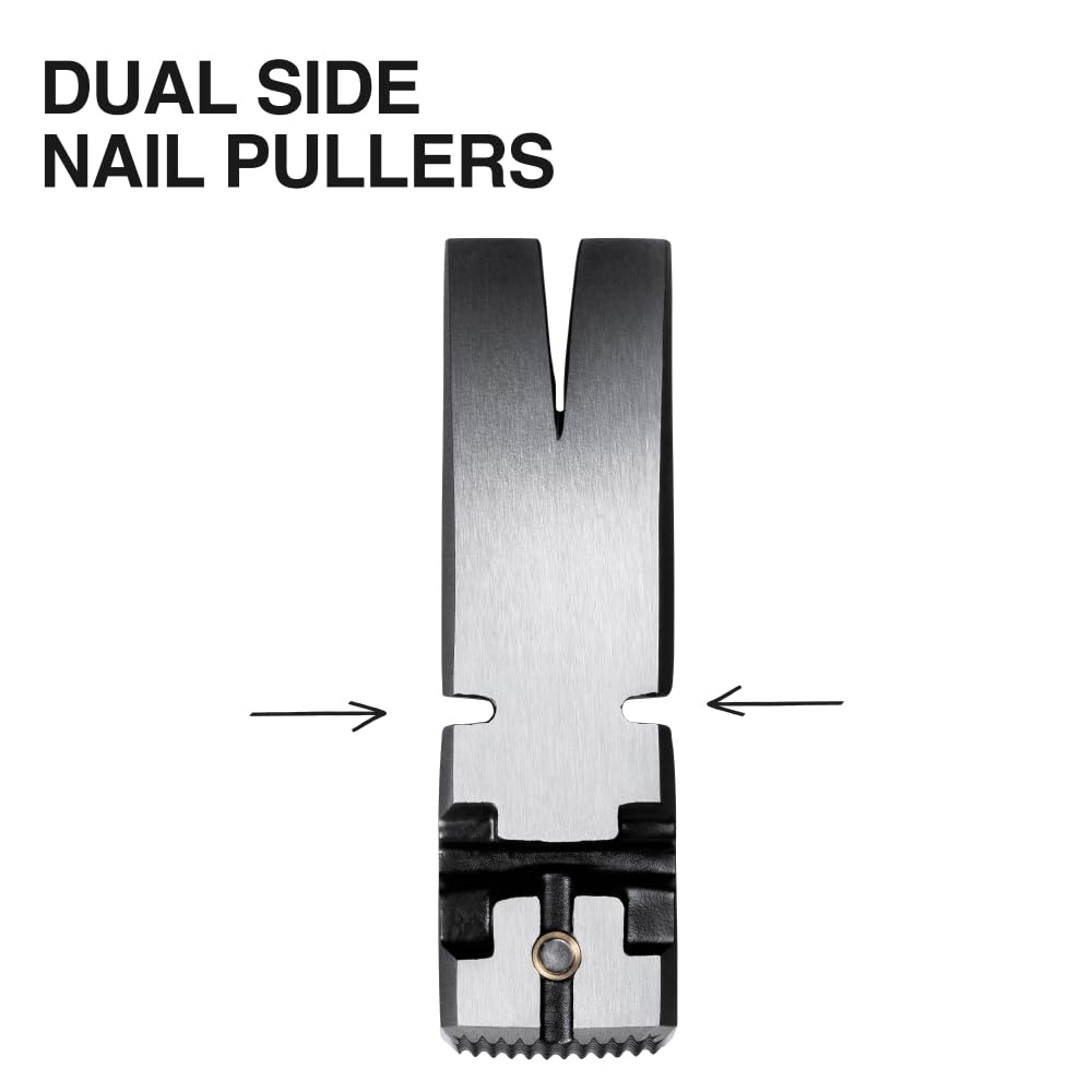 Klein Tools H80922SM Milled Face Framing Hammer with Straight Claw, 22-Ounce Forged Steel, Magnetic Nail Starter and Extra-Large Squared Strike Face