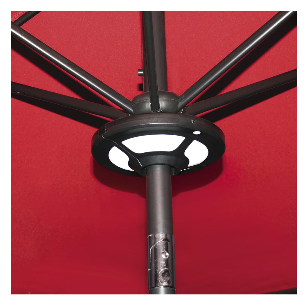 Aqua Select Solar Powered Umbrella Lights, LED Patio & Pool Umbrella Lights, Adjustable Brightness, Easy Install, Black