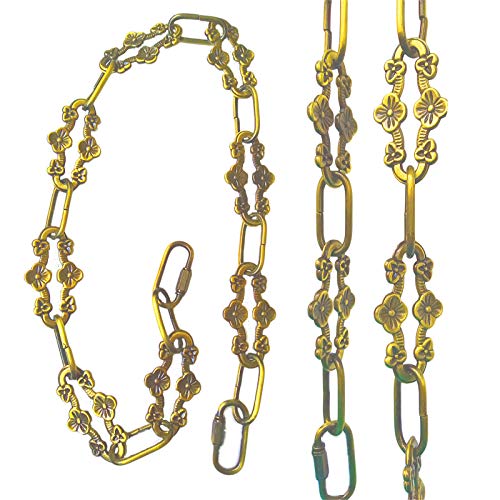 WOERFU 30 inch Antique Gold bronze Decorative Plum buckle Chain for Hanging Lighting (Gold bronze)