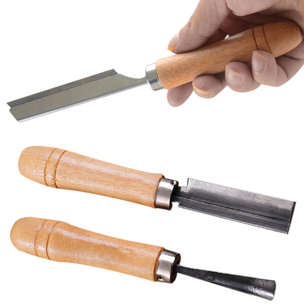 12-Piece Wood File Handle Set, 6 Large Handles for 10–12" Files & 6 Medium Handles for 6–8" Files, Wooden Handles with Metal Collars