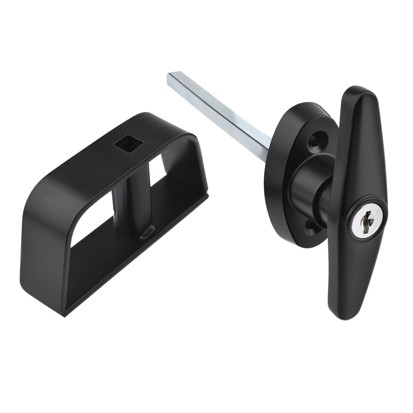 Shed Door Hardware Kit- Includes Hinges, Latches, and T-Handle Lock, Door and Window Hinge Set for Shed, Gate, Barn, Playhouse, Chicken Coop and More