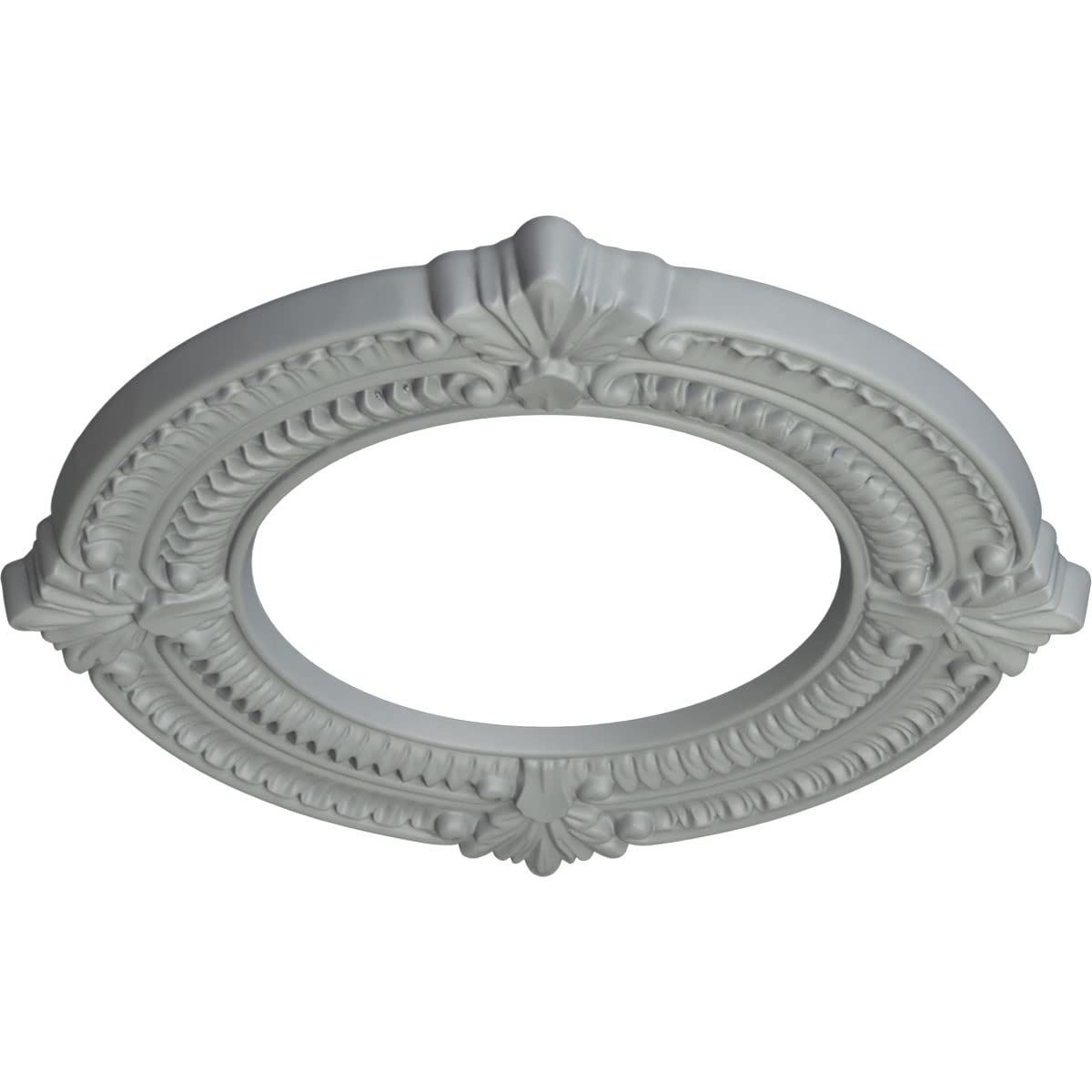 Ekena Millwork CM11BN Benson Ceiling Medallion, 11 1/8"OD x 6 1/8"ID x 5/8"P, Factory Primed