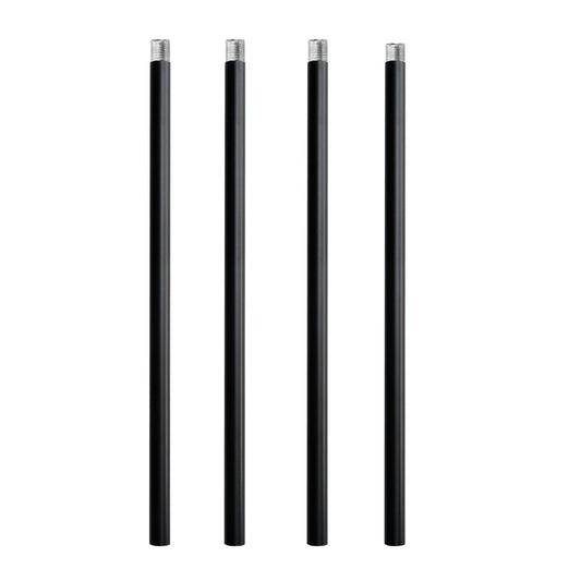 Haligate Matte Black M10 Threaded Extension Rod for Pendant Light, Island Lighting, Chandeliers,Lighting Fixture downrods & Stems,12 Inches