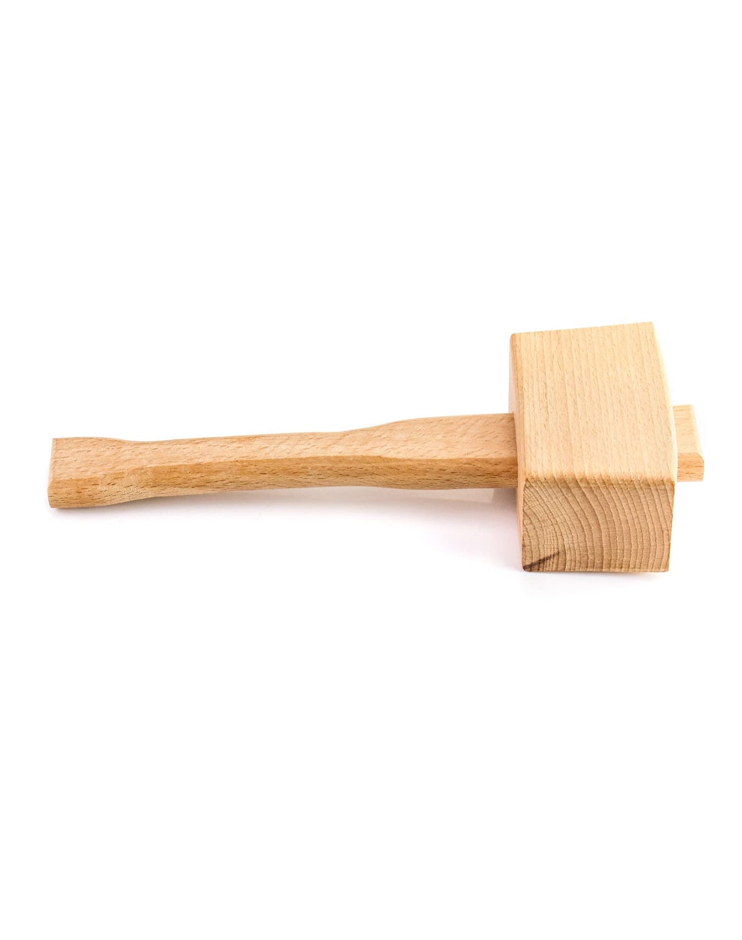 QWORK Wooden Mallet, 9.5" Manual Ice Hammer Mallet Beech Solid Carpenter Wood Hammer Woodworking Hand Tool