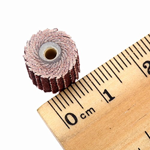 Dophee 10Pcs 240 Grit Flap Sanding Wheel Head Grinding Disc & 3mm Arbor for Rotary Tool, 10mm/0.39"