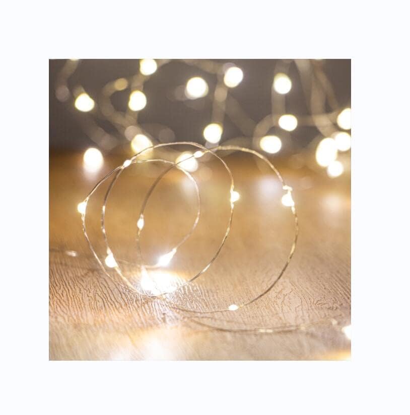 XINKAITE LED Fairy String Lights, Battery Operated Warm White 10ft, Indoor & Outdoor Decor for Bedroom, Christmas, Parties & Weddings
