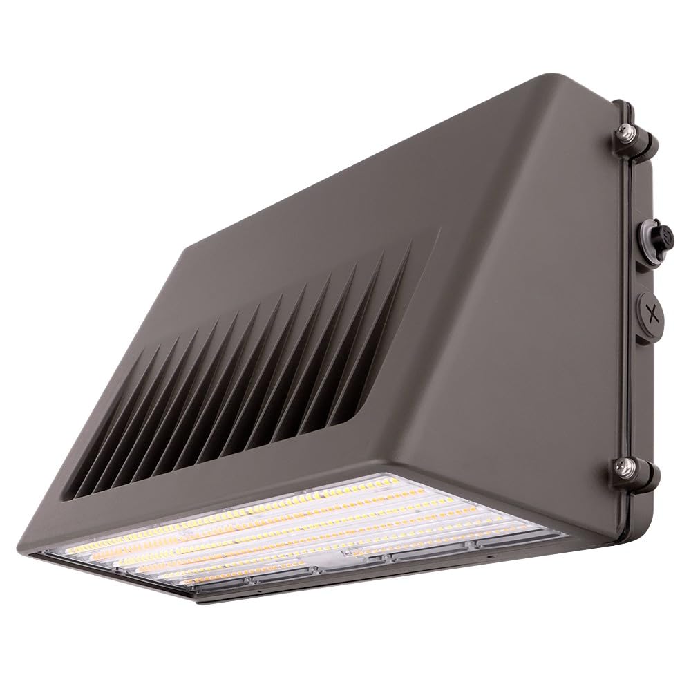 Konlite 125W/105W/76W LED Wall Pack Light, Selectable Wattage & CCT, Full-Cutoff, 20,812LM, Energy-Efficient Outdoor Commercial Light