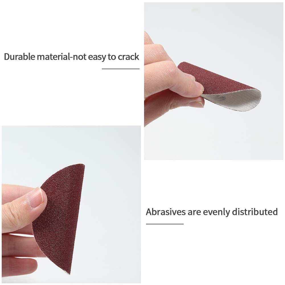 SPEEDWOX 100pcs Sanding Discs 3 Inch Sandpaper 80 Grit Hook and Loop Sanding Discs for Drill Grinder Rotary Tools No Hole