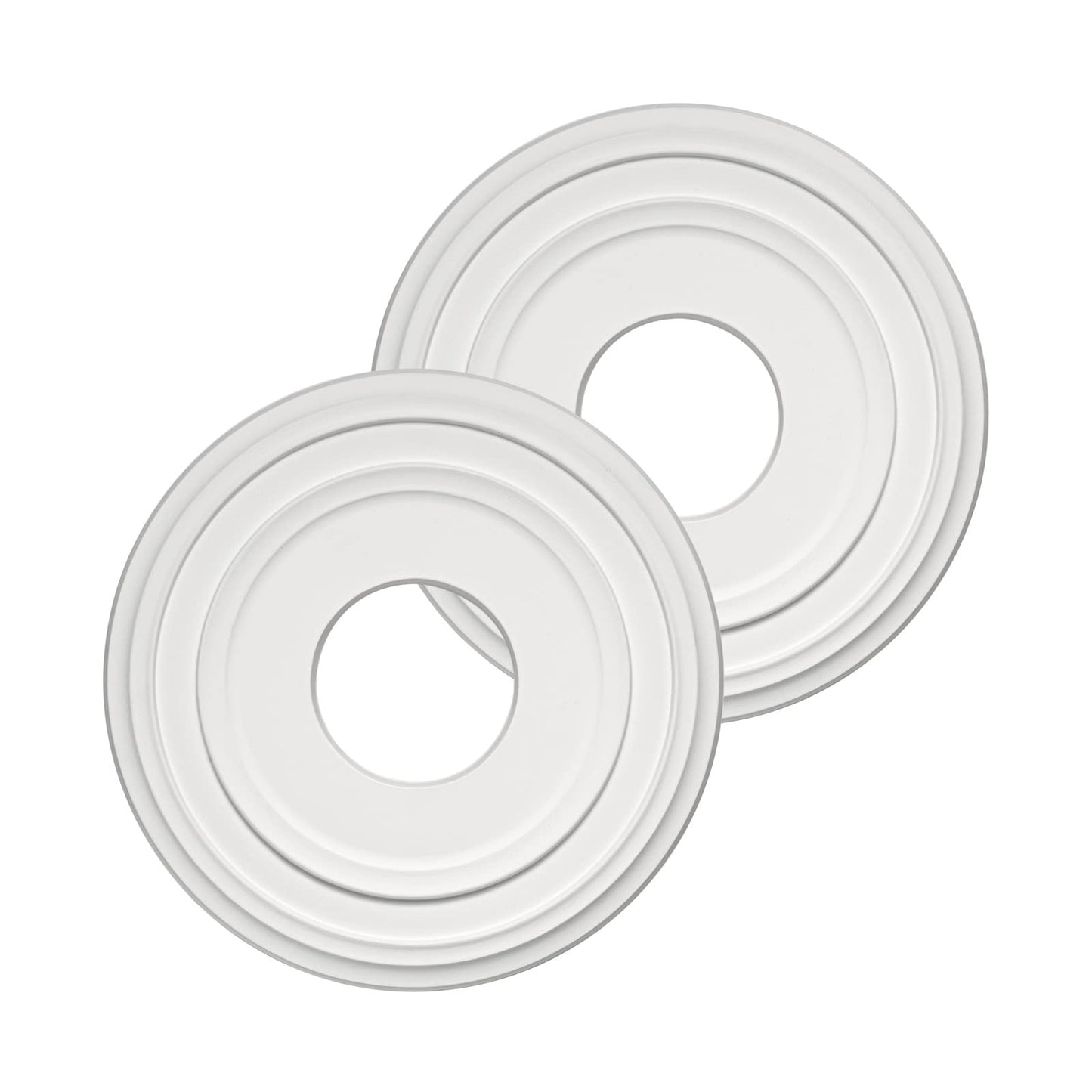 EIFHYT White PU Ceiling Medallions for Light Fixtures and Ceiling Fans, 12-2/8"OD x 4" ID x 1" P (Fits Canopies up to 7")