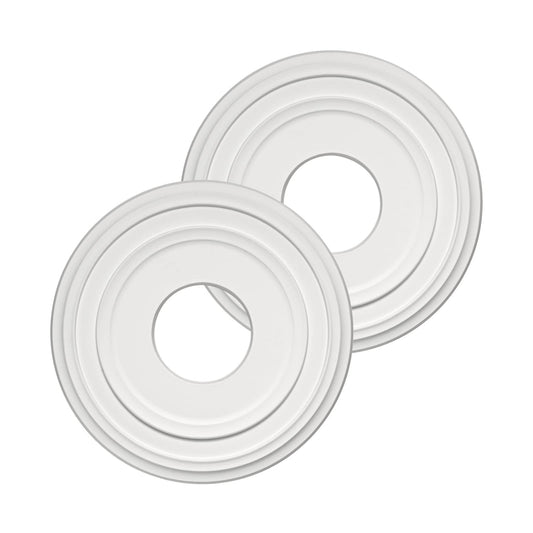 EIFHYT White PU Ceiling Medallions for Light Fixtures and Ceiling Fans, 12-2/8"OD x 4" ID x 1" P (Fits Canopies up to 7")