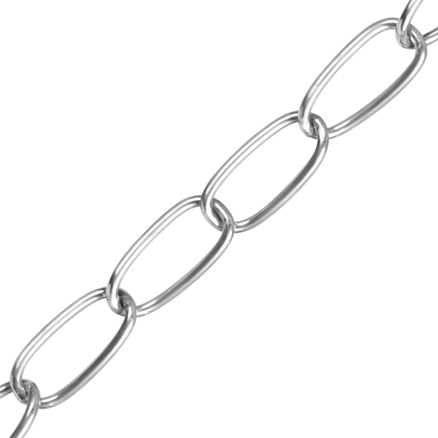 WUBOECE 2-Pack 60Ft Galvanized Iron Jack Chain, 16mm x 18m Metal Link for Hanging Plants, Bird Feeders, Lights – Silver