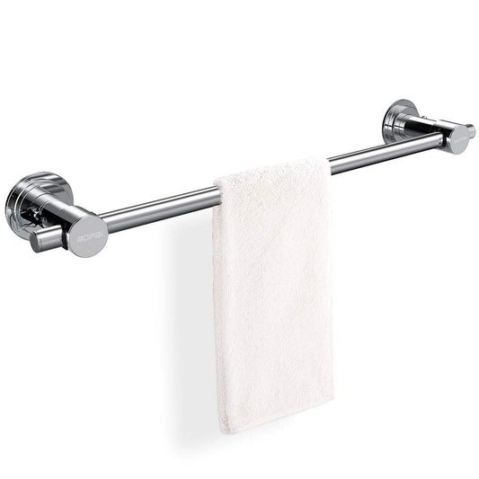 BOPai 24 inch Suction Cup Towel Bar – No Drill, for Smooth Surfaces Only, Chrome