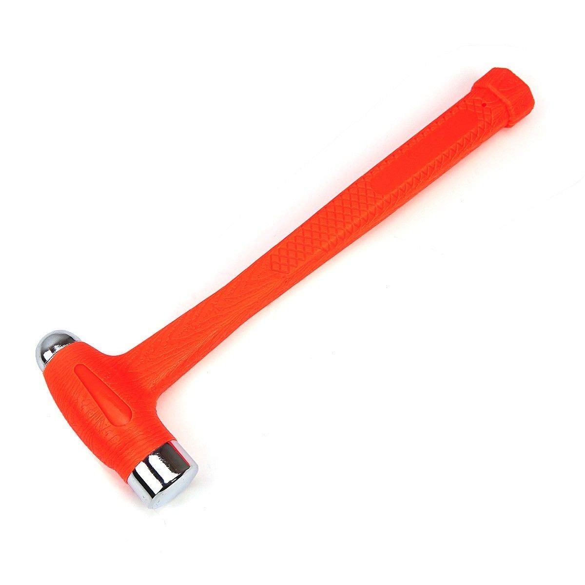 XtremepowerUS 32oz Dead Blow Hammer Dual Head 2lbs Ball Peen Blow Striking Flat Pein Non-Slip Handle, Orange