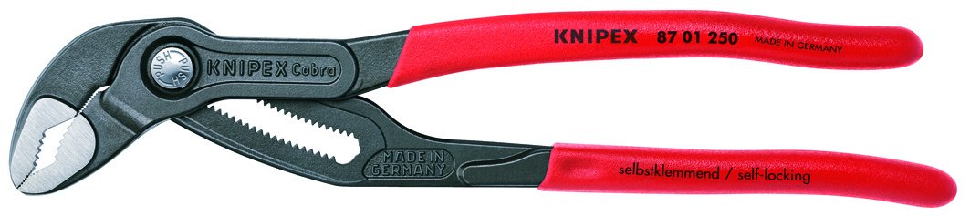 KNIPEX Tools - 2 Piece Cobra Pliers Set (87 01 180 & 87 01 250) (003120V01US), Red
