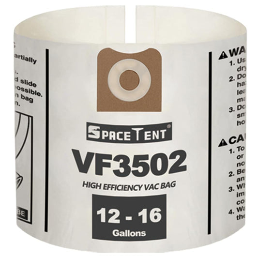 5 Pack VF3502 Replacement Vacuum Bags for RIDGID 12–16 Gallon Shop Vac, Size A High-Efficiency Dust Filter, Part 23743