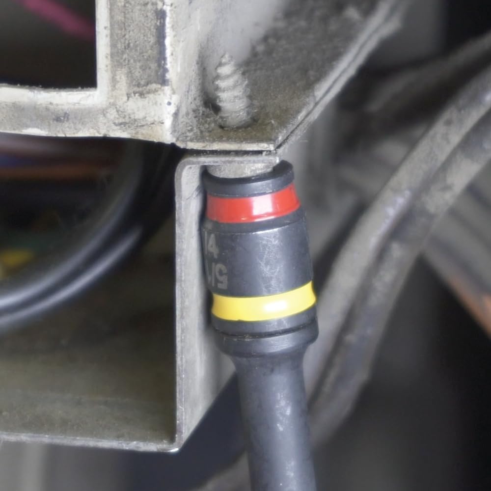 Malco C-RHEX Magnetic Flip Bit Driver, 1/4" & 5/16" SAE Hex Chuck, 2" Shaft, Reversible Cleanable Bit-Tip Zip-In Driver (MSHC)