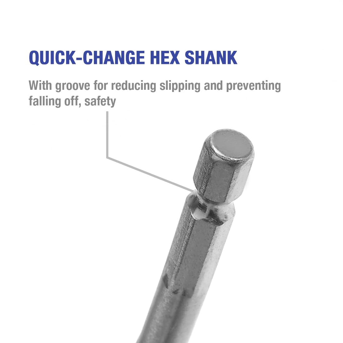 WORKPRO 13-Piece Spade Drill Bit Set in SAE, Paddle Flat Bits for Woodworking, Nylon Storage Pouch Included