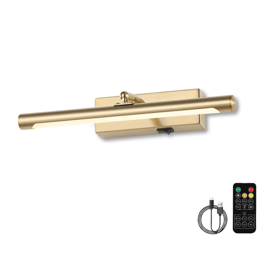 Kiloeye 12" Battery-Operated Picture Light for Wall, Rechargeable with Remote & Timer, 3 Color Temps, Gold Art & Gallery Display